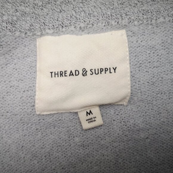 Thread & Supply Ladies Size Medium Grey Longer Open Cardigan - Picture 3 of 10